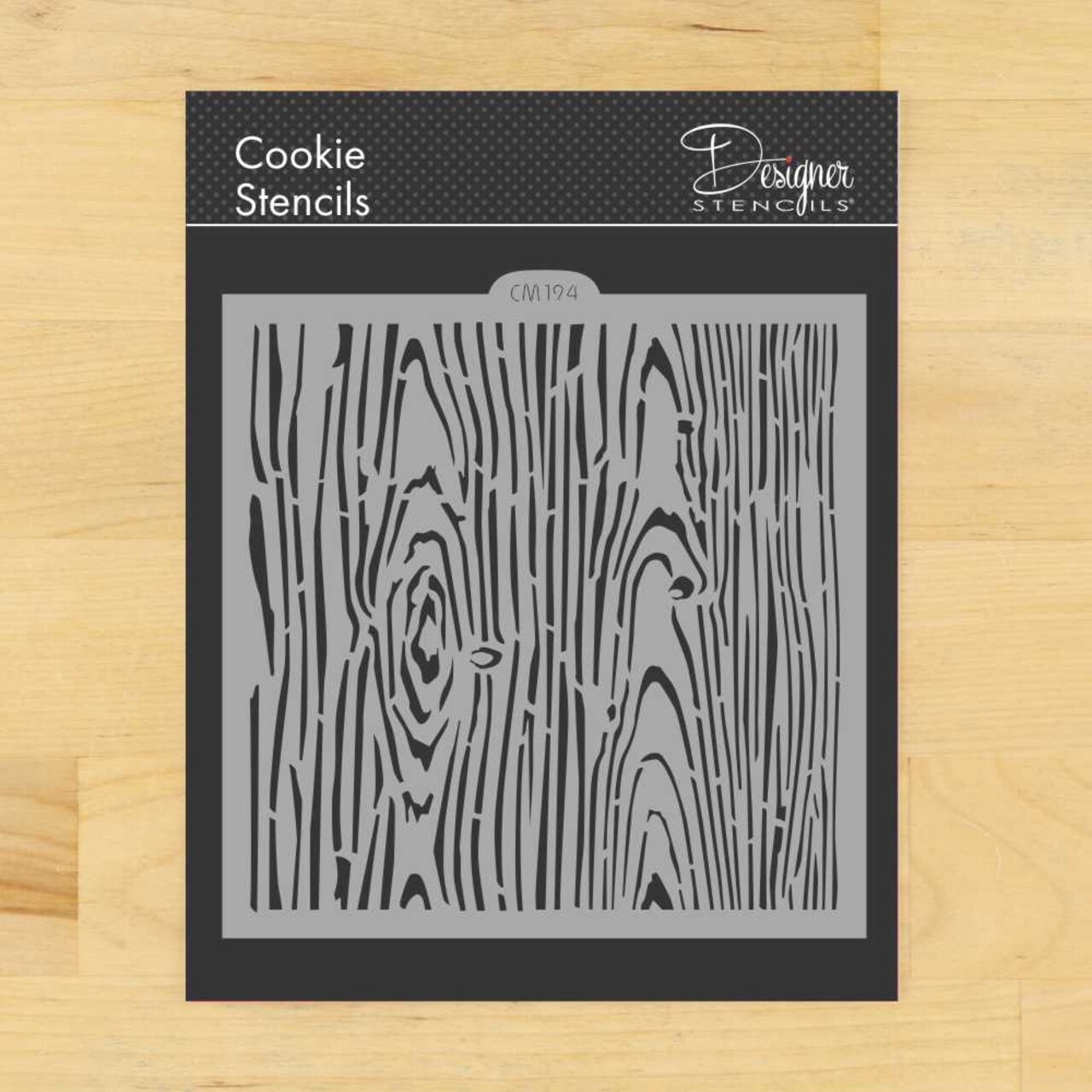 Faux Wood Grain Cookie and Craft Stencil | CM194 by Designer Stencils |